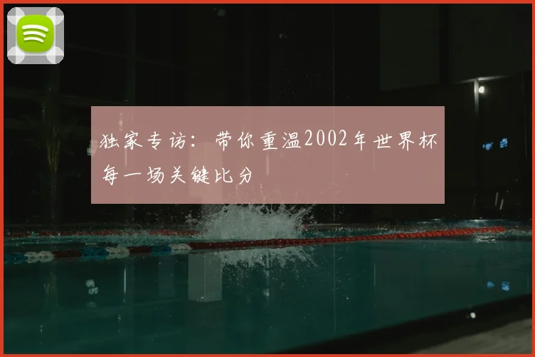 独家专访：带你重温2002年世界杯每一场关键比分